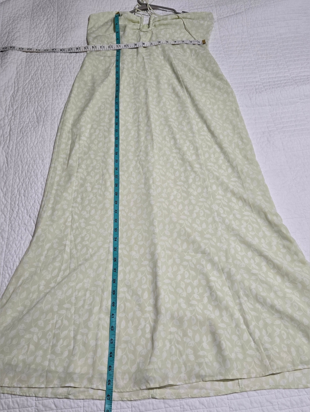 Abercrombie & Fitch Strapless Pale Mint Floral Maxi Dress - Picture 4 of 8